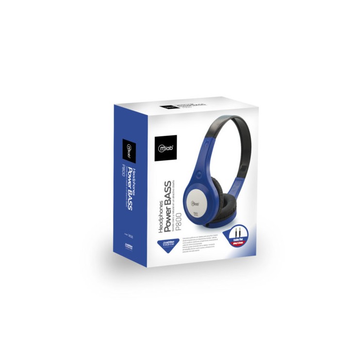 Headphones Power BASS Sonido Claro Azul - 7406