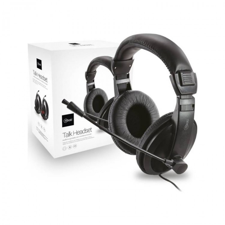 AUDÍFONOS MLAB CON MICRÓFONO TALK HEADSET PC Y PS4 NEGRO