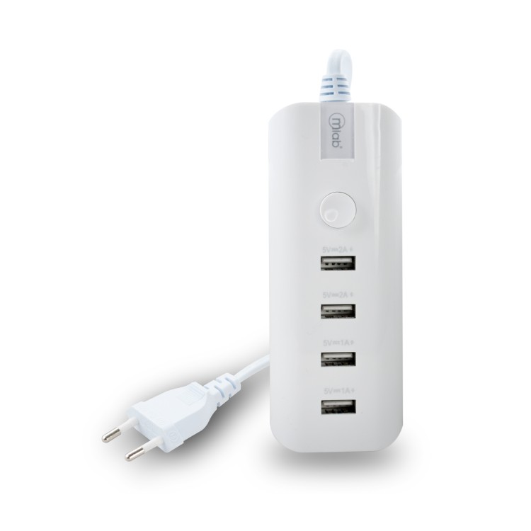 MULTI-CARGADOR 4 USB / 4,2A-BLANCO