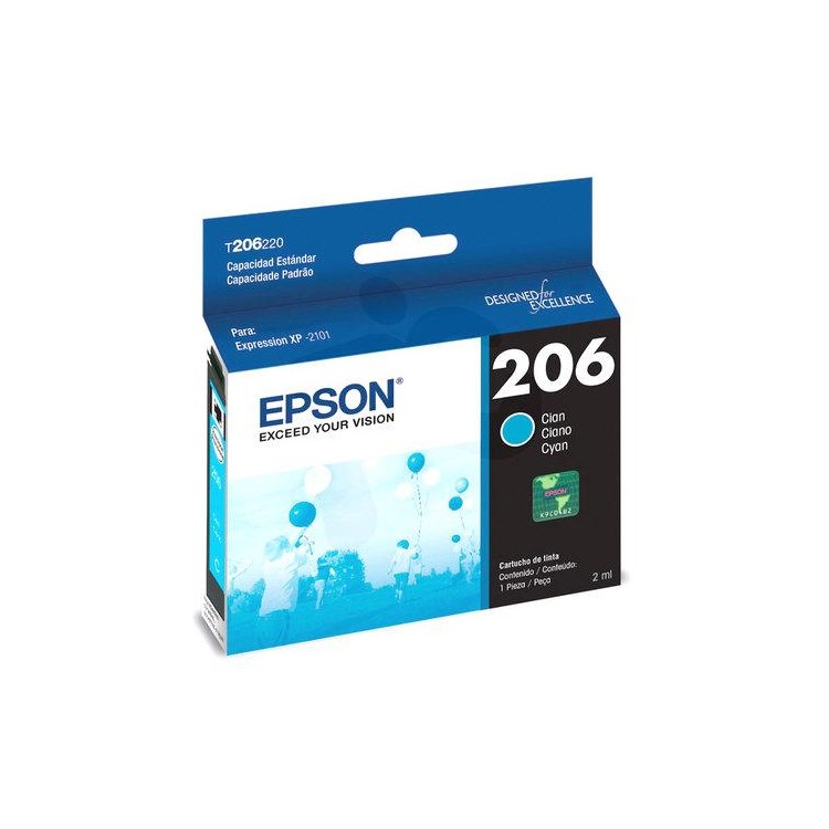 Epson® Tintas-Cartridge Cyan 206